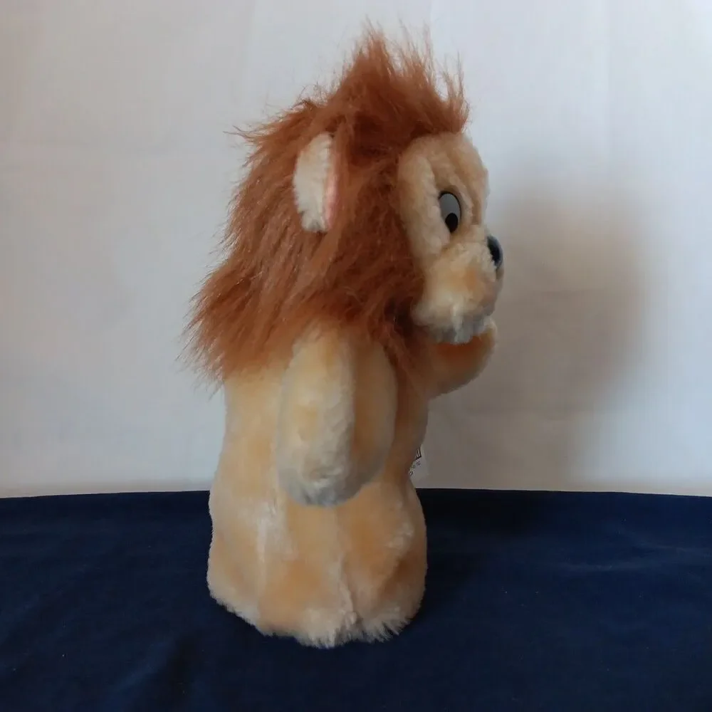 Learn & Play Lion Hand Puppet Plush 1997 Soft Vintage Imagination Toy